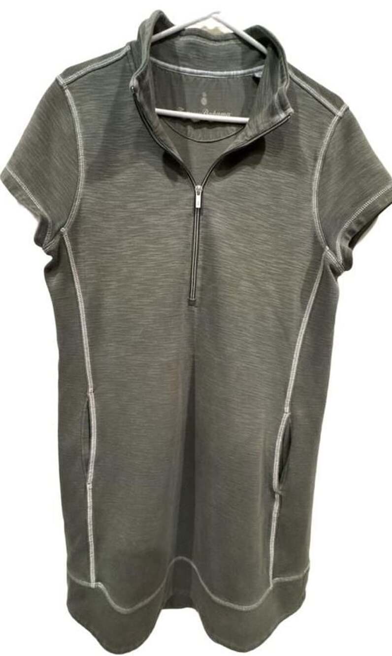 Tommy Bahama Tobago Bay Half Zip Dress Size L Green